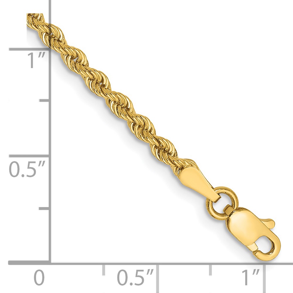 14K 16 inch 2.5mm Regular Rope with Lobster Clasp Chain - Diamonds by Monet