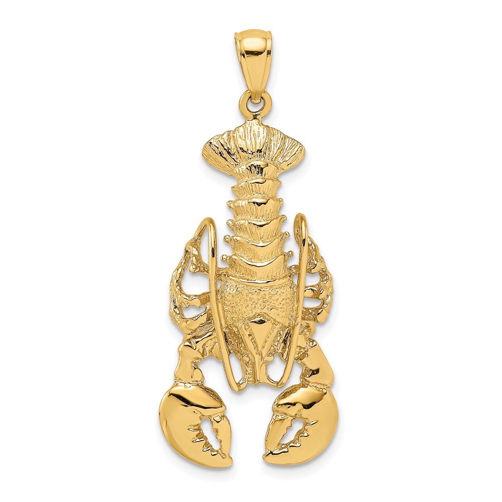 14K Moveable Lobster Charm Diamonds by