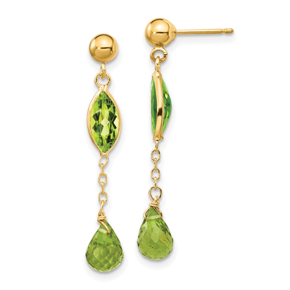 Luckyshine Jewelry Set – Drop Amethyst, Garnet & Peridot Necklace And Earrings In Rose Gold Plated Copper